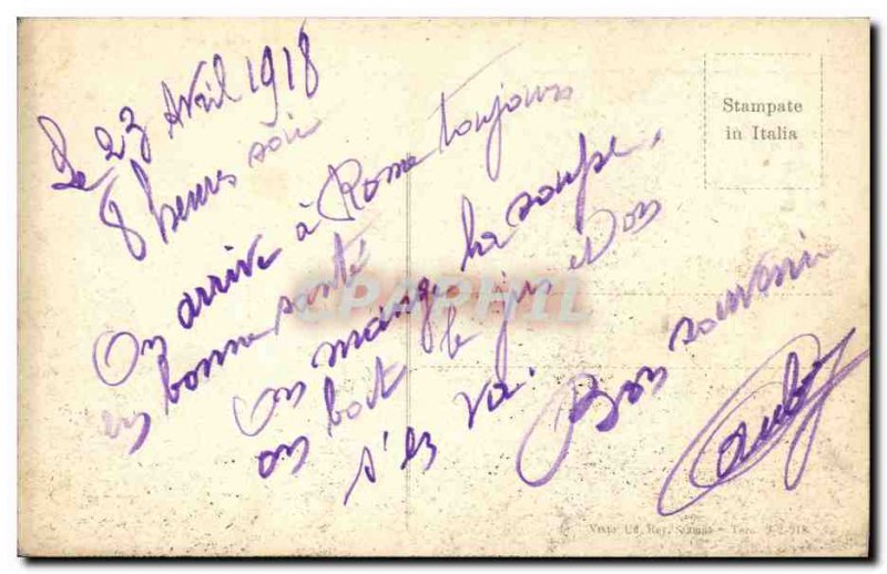Postcard Old Saluti da Roma