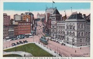 New York Albany Looking Up State Street From D & H Building