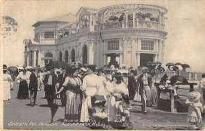 Asbury Park New Jersey visitors at the Seventh Ave Pavilion antique pc BB1264