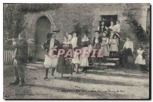 Old Postcard the land of salt A wedding at Bourg de Batz Folklore