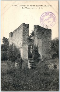 c1920s Saint-et-Oise, France Port-Royal Abbey Square Tower Stone Ruins Ivy A360