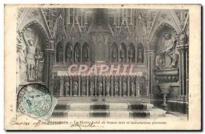 Old Postcard Bonsecours The bronze high altar golden and jeweled inlays