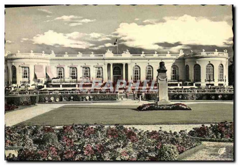 Postcard Modern Fleurie Deauville Beach Casino and gardens