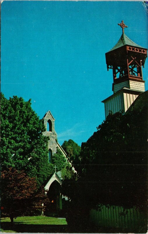 Calvary Episcopal Church Exterior Stonington Connecticut Chrome Postcard 