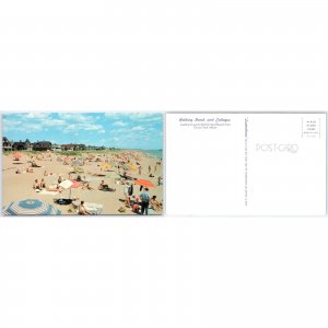 Postcard Bathing Beach and Cottages Old Orchard Beach Maine
