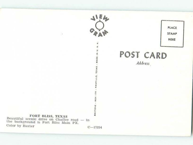 Pre-1980 MILITARY SCENE Fort Bliss - El Paso Texas TX AF8120