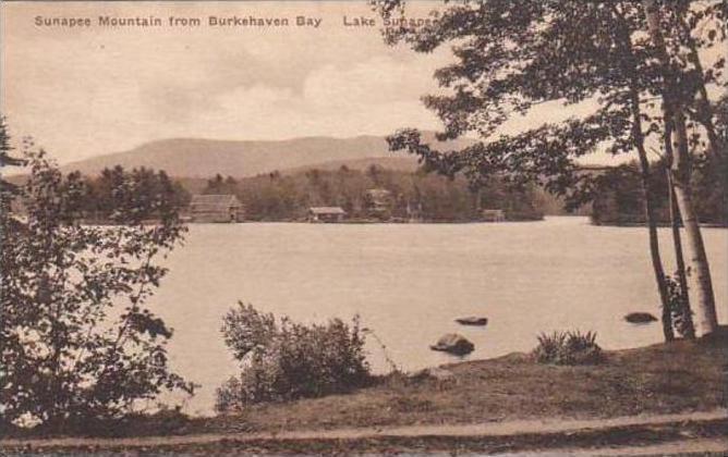 Maine Lake Sunapee Sunapee Mount From Bukehaven Bay Albertype