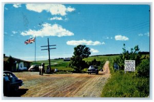 1960 Magnetic Hill Moncton New Brunswick Canada Posted Vintage Postcard