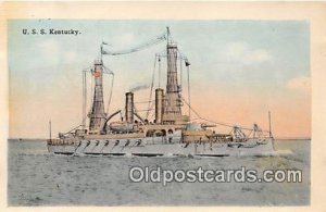 Military Battleship USS KY Unused 