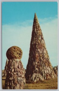 Lemmon South Dakota~Petrified Wood Park~Man-Made Formation~Vintage Postcard