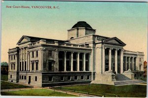 Postcard COURT HOUSE SCENE Vancouver British Columbia BC AO0082