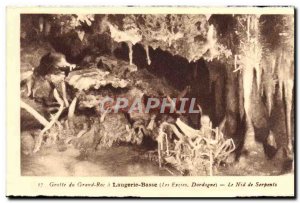 Old Postcard Laugerie Low's Nest Snakes Eyzies