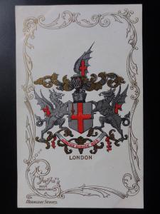 England: LONDON - Heraldic Coat of Arms c1905 - Pub by Ja-Ja