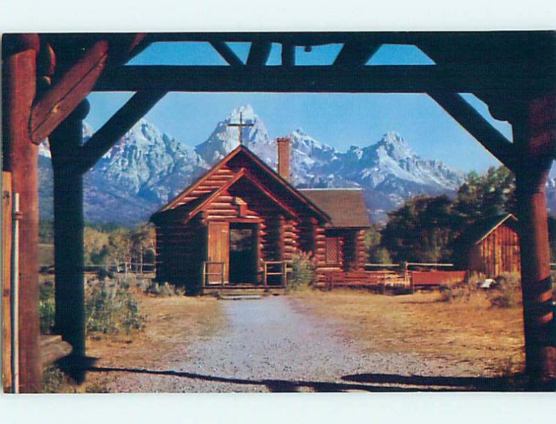 Unused Pre-1980 CHURCH SCENE Moose Wyoming WY p3547@