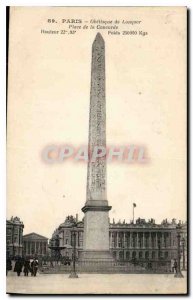 Postcard Ancient Obelisk of Luxor Paris Place de la Concorde