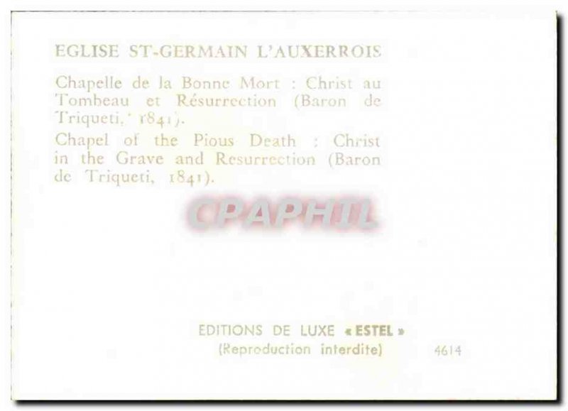 Paris Postcard Ancient Church St Germain s & # 39auxerrois