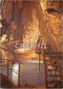 Old Postcard La Grotte aux Fees St Maurice Vs Yves Peney lake and waterfall