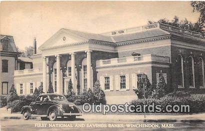 First National & Savings Banks Winchendon, Mass, USA Unused 