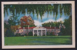 Virginia postcard Montpelier Home of James Madison near Orange unused