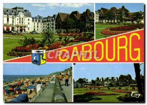 Postcard Moderne Cabourg Calvados Gardens Casino Beach