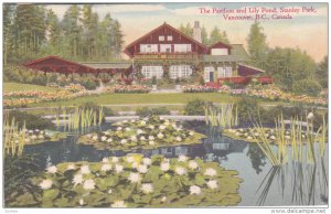 The Pavilion and Lily Pond, Stanley Park, Vancouver, British Columbia, Canada...