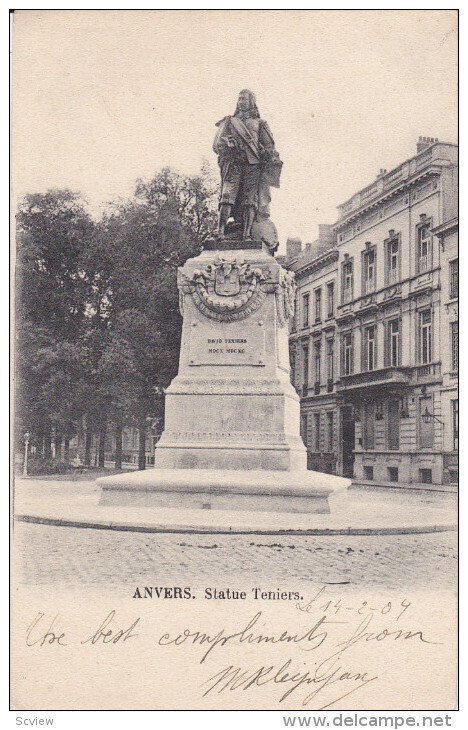 ANVERS, Antwerp, Belgium; Statue Teniers, 00-10s