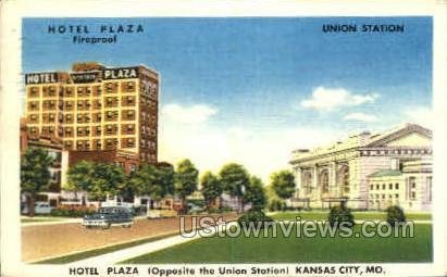 Hotel Plaza and Union Station in Kansas City, Missouri