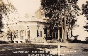 Charlottesville Virginia~Thomas Jefferson Home Monticello~Person on Stairs~RPPC