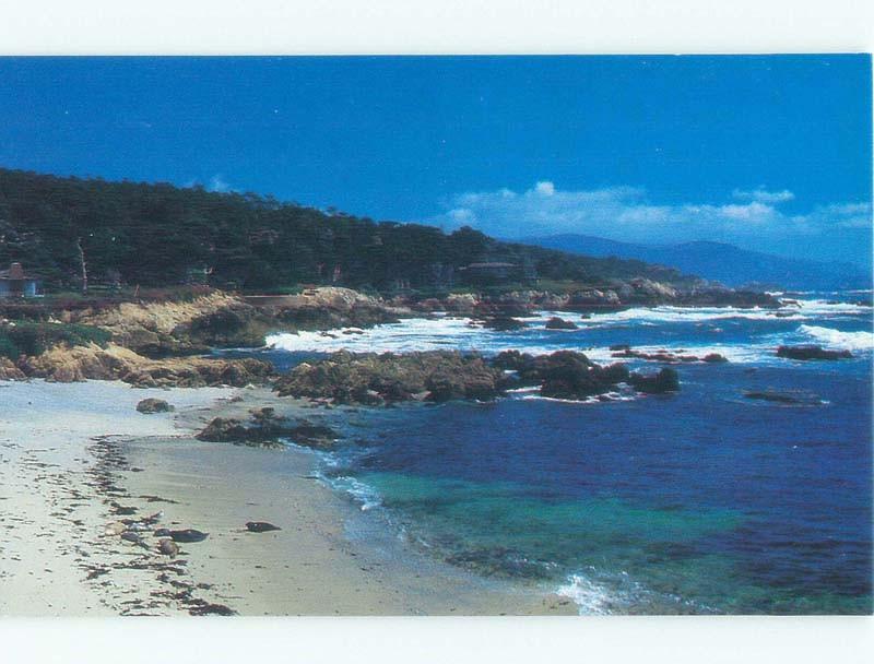 Unused Pre-1980 BEACH SCENE Monterey Bay & Pebble Beach - Near Carmel CA d6363