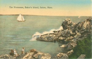 Norseman, Baker's Island, Salem, Massachusetts MA Pre-Linen Postcard