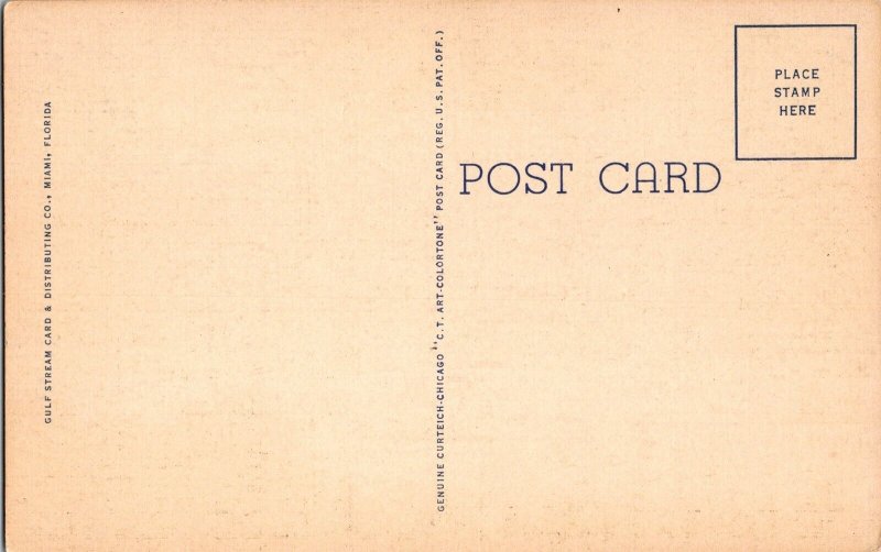 Sunrise Over Miami Beach FL Vintage Postcard J71