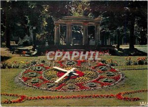 Postcard Modern Floral Clock Haguenau