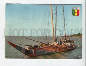 470841 Africa Senegal Fishing pirogue Old photo postcard