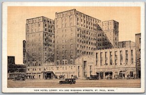 St. Paul Minnesota 1939 Postcard New Hotel Lowry 4th and Wabasha Streets