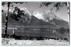 1913 Famous Hudson Bay Glacier Lake Kathlyn Smithers BC RPPC Photo Postcard 