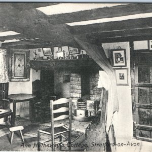 c1910s Stratford-on-Avon, England Ann Hathaway's Cottage Interior Fireplace A352