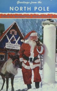 1960's North Pole Greetings Santa's Workshop NY Vintage Postcard F14