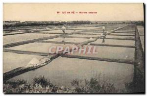 Postcard Old Salt marshes Ile de Re