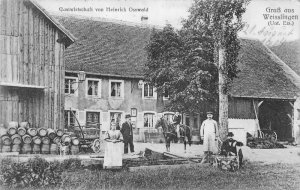 Weisslingen Switzerland Heinrich Osswald Inn Vintage Postcard AA110665