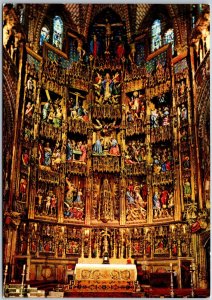 VINTAGE CONTINENTAL SIZED POSTCARD RAREDOS OF THE HIGH ALTAR AT TOLEDO CATHEDRAL