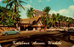 Hawaii Waikiki Kalakua Avenue Showing International Market 1952