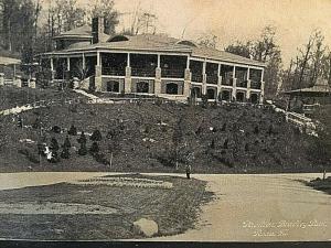 Postcard 1908 View of Pavilion at Bradley Park in Peoria, IL    U4