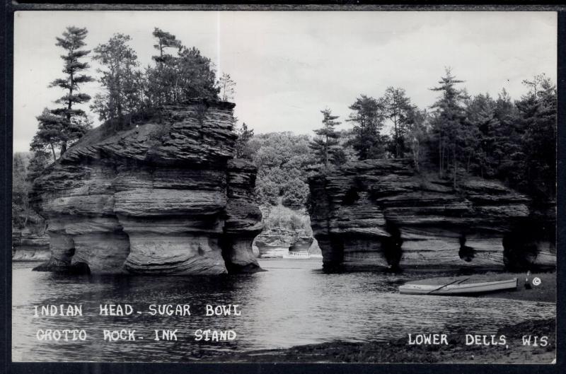 Indian Head,Sugar Bowl,Grotto Rock,Ink Stand,Lower Dells,Wisconsin Dells,WI