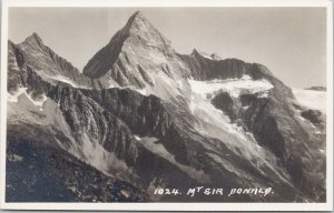 Mt. Sir Donald BC Byron Harmon 1024 Real Photo Postcard F49