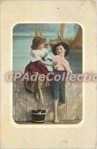 Postcard Old marine torque children