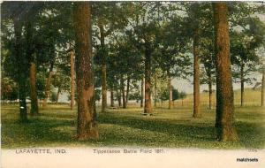 LAFAUETTE, INDIANA Tippecanoe Battle Field 1811 PCK SERIES postcard 7197