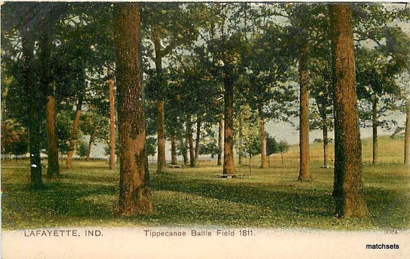 LAFAUETTE, INDIANA Tippecanoe Battle Field 1811 PCK SERIES postcard 7197