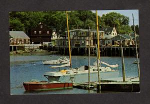 ME Inlet Boats Sailing Sail Kennebunkport nr Kennebunk Maine Postcard