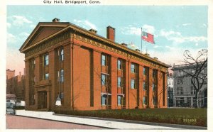 Vintage Postcard City Hall Government Building Landmark Bridgeport Connecticut
