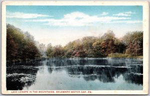 Pennsylvania, Delaware Water Gap, Lenape Lake in the Mountains, Vintage Postcard